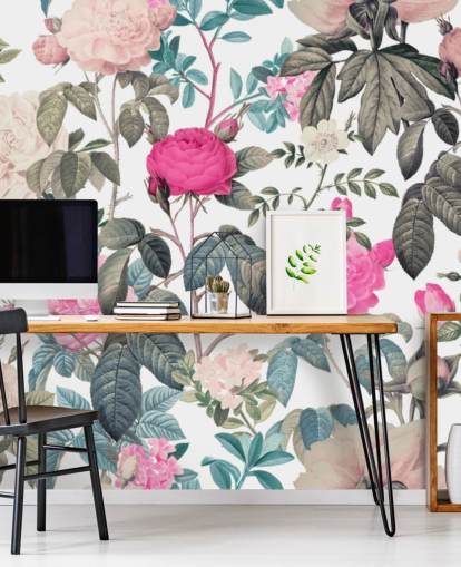 Dark and light pink floral roses wallpaper Dark and light pink floral roses wallpaper