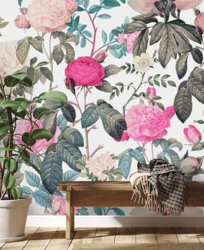 Dark and light pink floral roses wallpaper Dark and light pink floral roses wallpaper