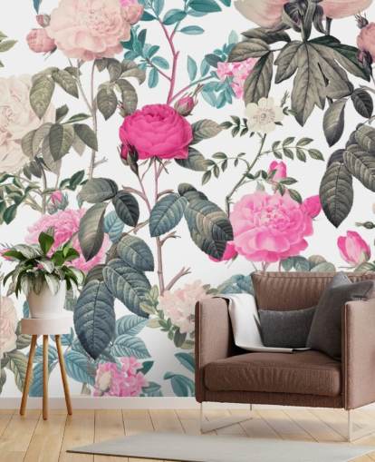 Dark and light pink floral roses wallpaper Dark and light pink floral roses wallpaper