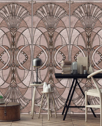 Blush pink art deco wallpaper Blush pink art deco wallpaper