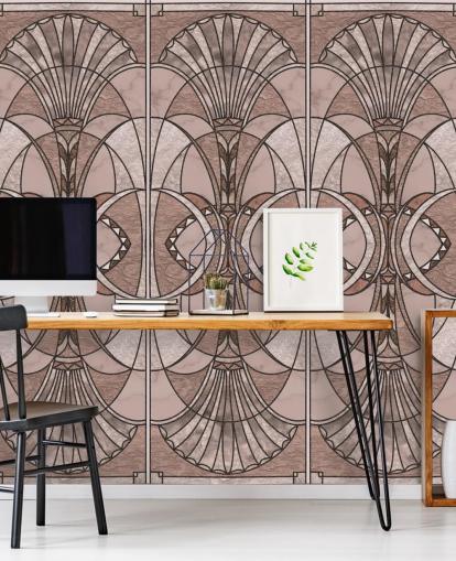Blush pink art deco wallpaper Blush pink art deco wallpaper