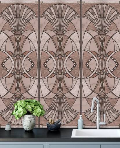 Blush pink art deco wallpaper Blush pink art deco wallpaper
