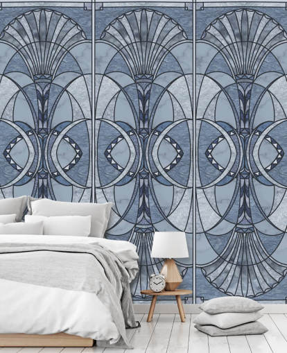 Light and dark blue art deco wallpaper Light and dark blue art deco wallpaper