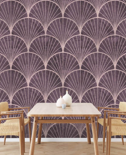 violetti art deco vaikutus tapetti