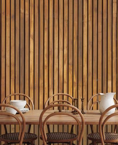 wooden slat wallpaper mural