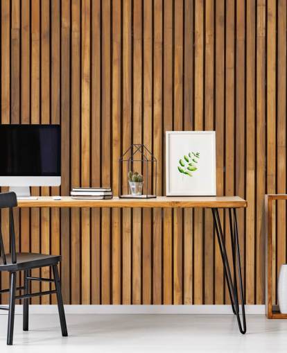wooden slat wallpaper mural