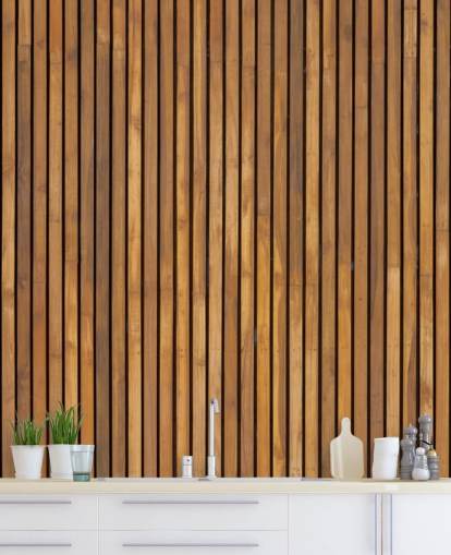 wooden slat wallpaper mural