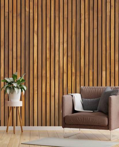 wooden slat wallpaper mural
