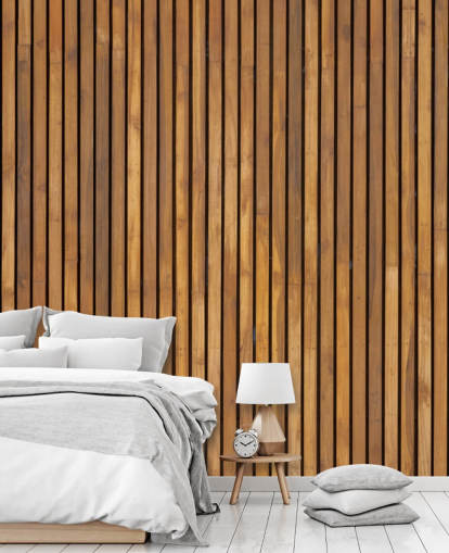 wooden slat wallpaper mural
