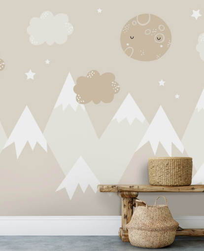 beige mountain mural for kids nursery beige mountain mural for kids nursery