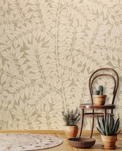 papel de parede com padrão de ramo neutro papel de parede com padrão de ramo neutro