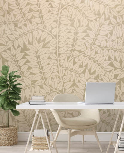 neutral branch pattern wallpaper