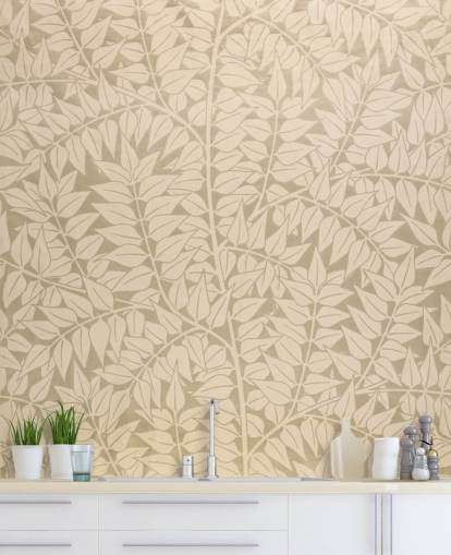 neutral branch pattern wallpaper
