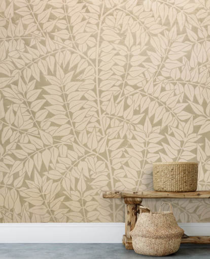 neutral branch pattern wallpaper