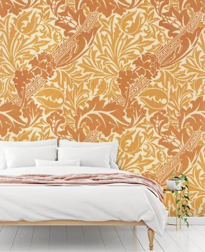 yellow and orange print wallpaper