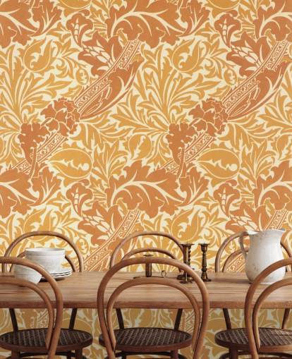 yellow and orange print wallpaper
