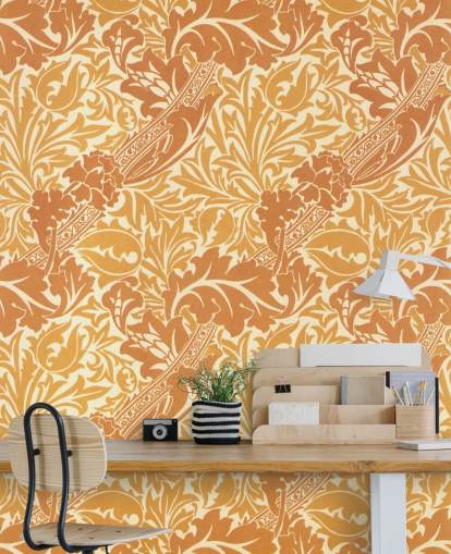 yellow and orange print wallpaper