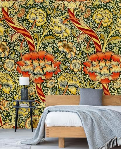 vivid vintage floral wallpaper