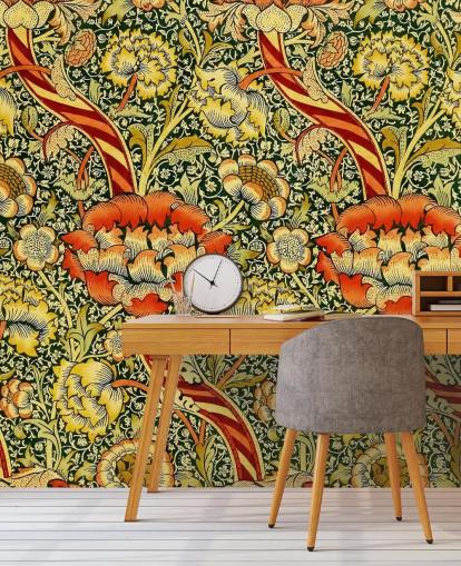 levende vintage blomster tapet