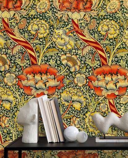 vivid vintage floral wallpaper