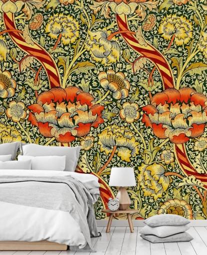 vivid vintage floral wallpaper