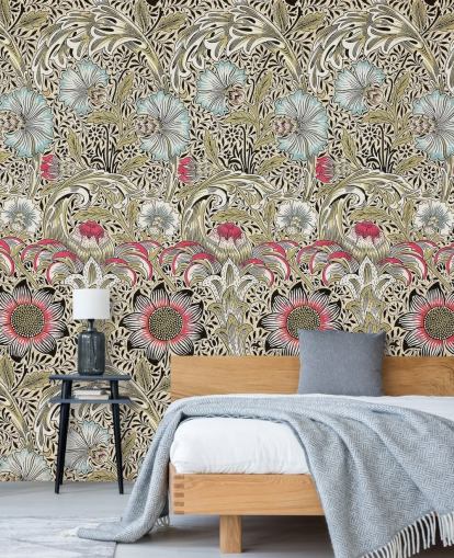 papel pintado con estampado floral papel pintado con estampado floral