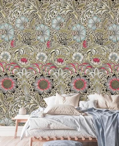 papier peint à motif floral