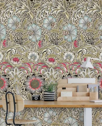 papier peint à motif floral