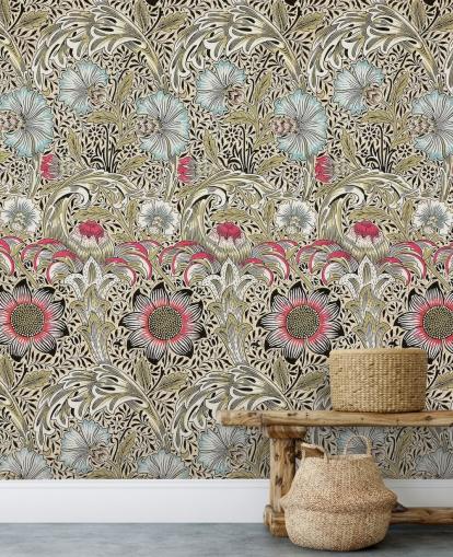 papier peint à motif floral