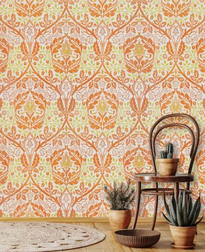 orange och gult tryck tapet orange och gult tryck tapet