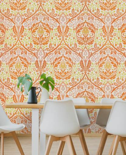 oranje en geel printbehang