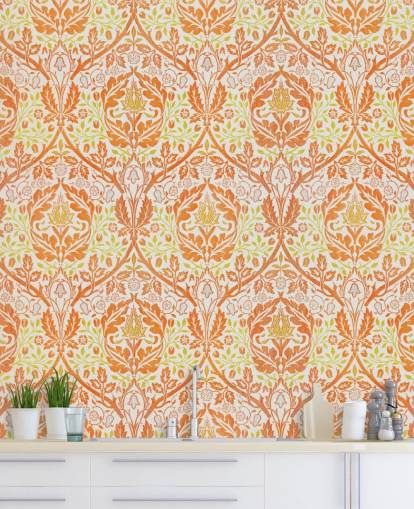 orange und gelbe Drucktapete orange und gelbe Drucktapete