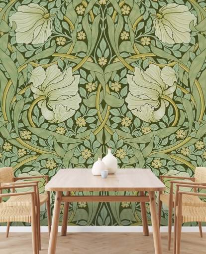 papel de parede estampado floral verde sálvia papel de parede estampado floral verde sálvia