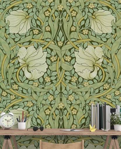 salvie grønn blomstermønstret tapet salvie grønn blomstermønstret tapet