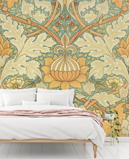 gemusterte William Morris Tapete