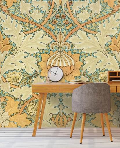 patterned William Morris wallpaper patterned William Morris wallpaper