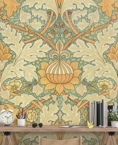 papier peint à motifs William Morris