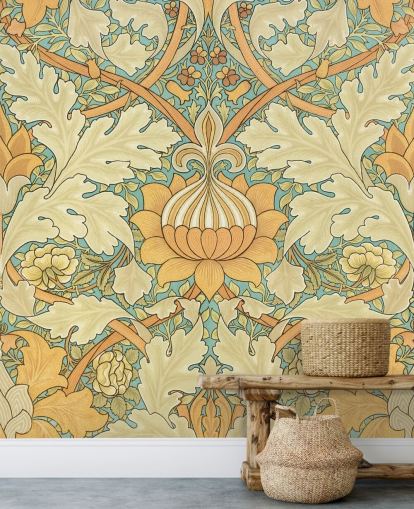 papel pintado estampado de William Morris