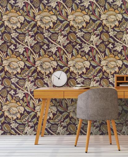 mørk mønstret William Morris tapetmaleri mørk mønstret William Morris tapetmaleri
