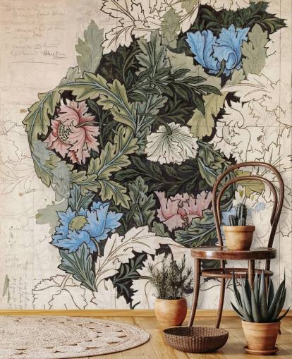 carta da parati murale con ghirlanda di William Morris carta da parati murale con ghirlanda di William Morris