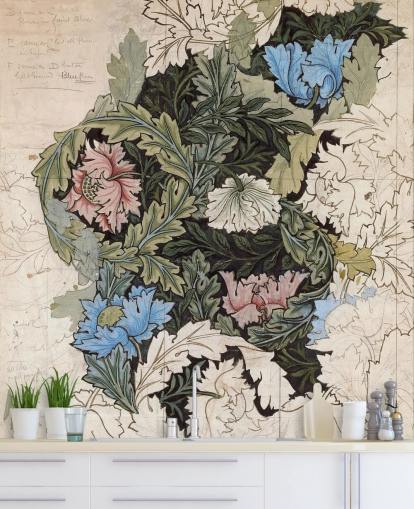 krans behangmuurschildering van William Morris krans behangmuurschildering van William Morris