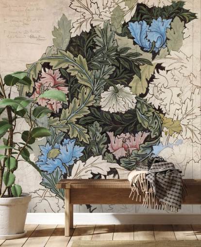 mural de papel de parede de grinalda de William Morris mural de papel de parede de grinalda de William Morris
