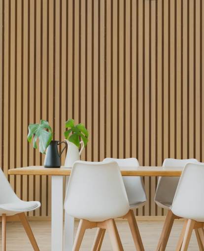 Light Oak Effect Wooden Slat Wallpaper Mural