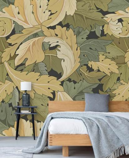 blomsterträdgård väggmålning i flera färger av William Morris