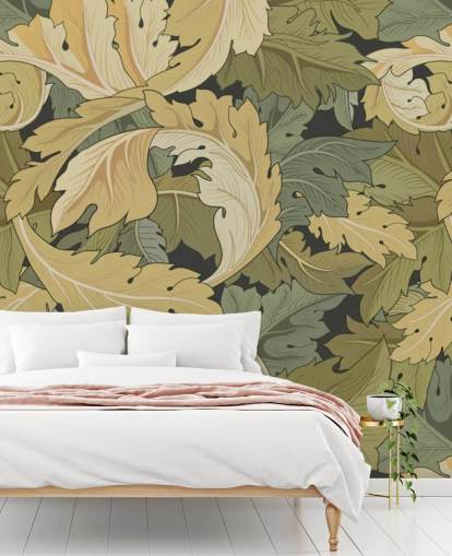 Mehrfarbiges Blumengarten-Wandbild von William Morris