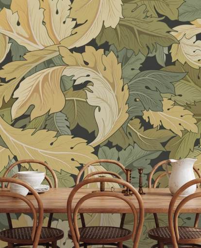 flower garden wall mural in multi colors by William Morris