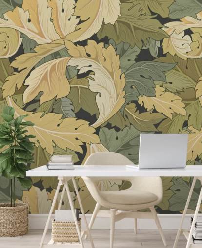 muurschildering met bloementuin in meerdere kleuren van William Morris muurschildering met bloementuin in meerdere kleuren van William Morris