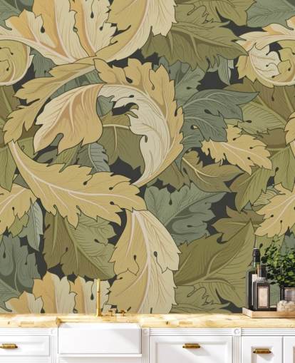 flower garden wall mural in multi colors by William Morris