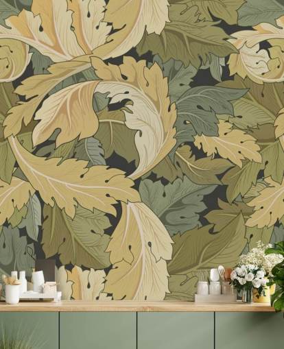 flower garden wall mural in multi colors by William Morris