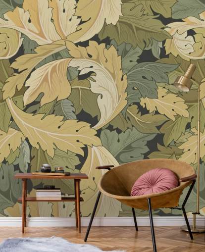 Mehrfarbiges Blumengarten-Wandbild von William Morris